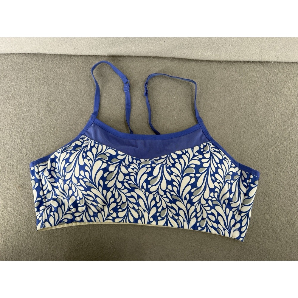 Moving Comfort Sports Bra XL 38AB 40A VIXEN Blue White Mesh High Impact 20003